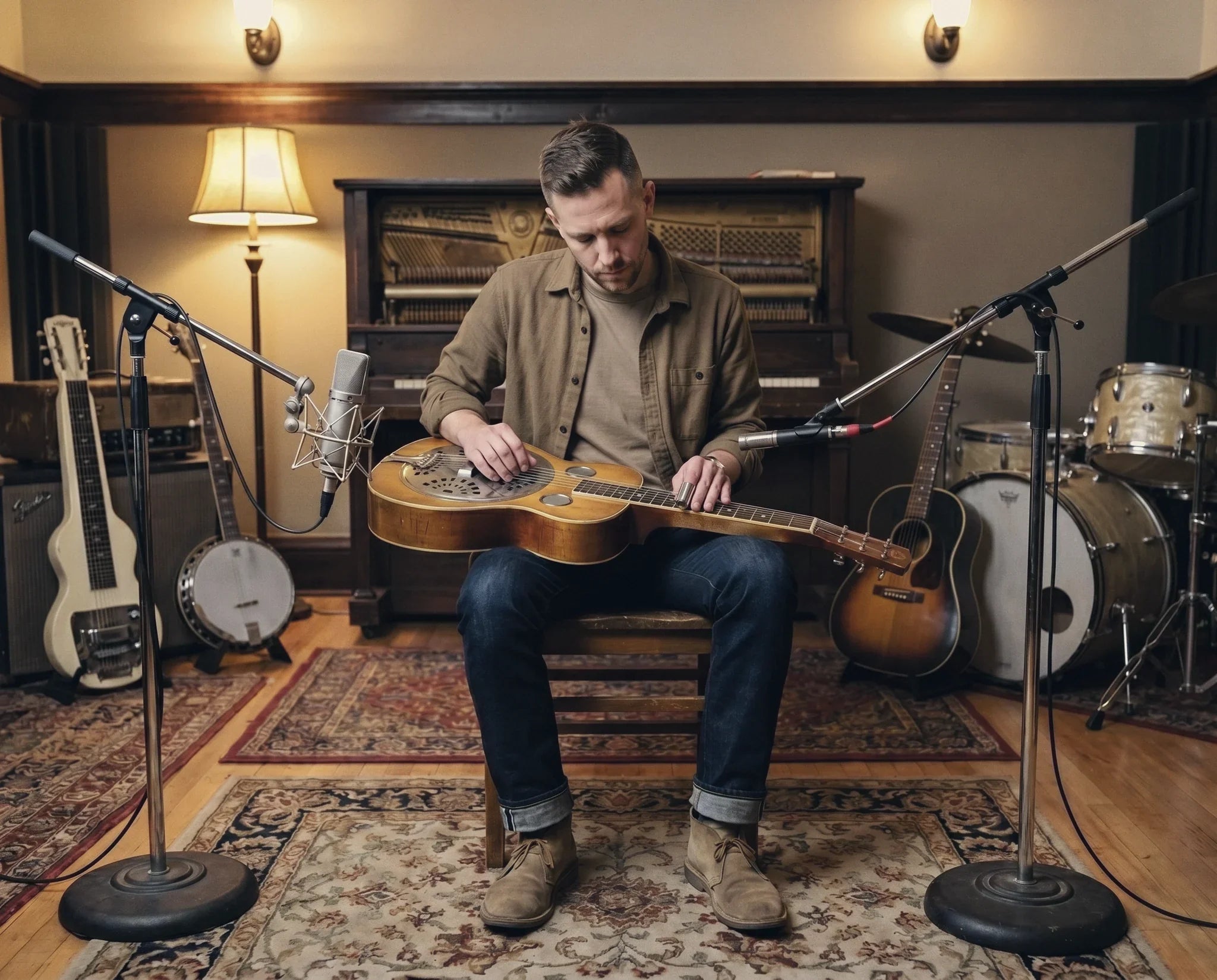 folk banjo player