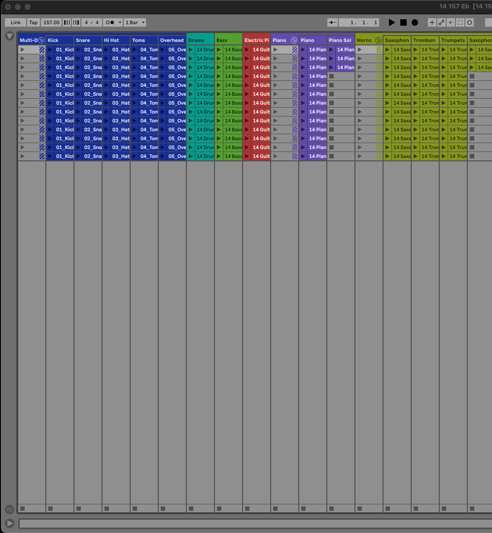 DAW screenshot placeholder - Ableton arrangement view
